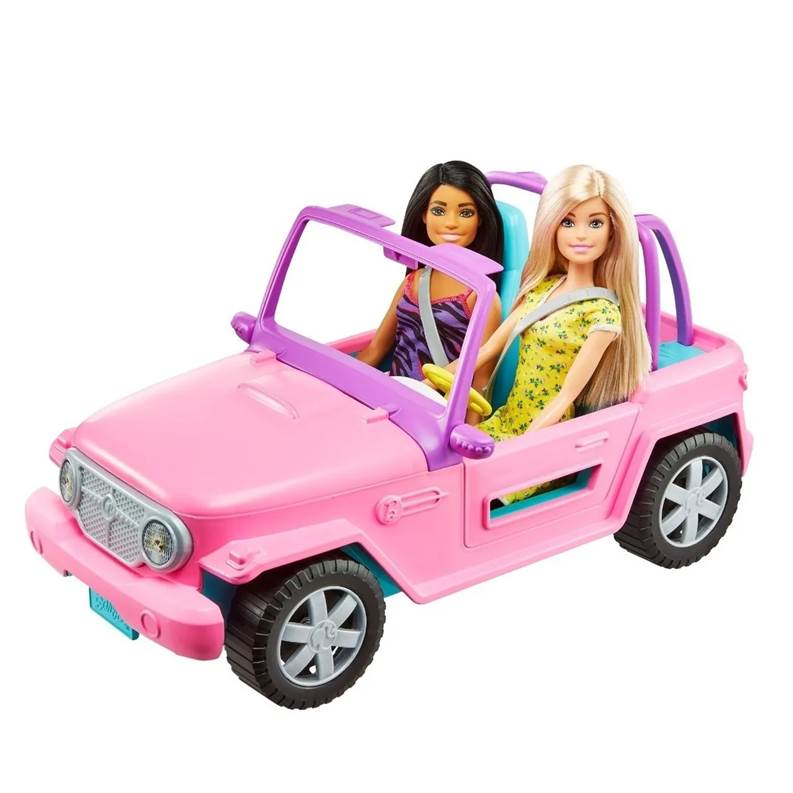 BARBIE JEEP CON 2 MUNECAS