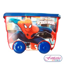 [ST04570] CONTENEDOR SPIDERMAN C/RUEDA 25 L