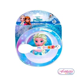 [ST30078] ST SET DE FROZEN PLATO + CUCHARA
