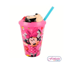 [ST59596] VASO 415 ML 3D CON PAJITA MINNIE